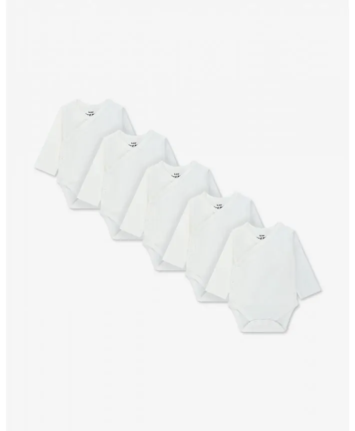 מארז חמישיית בגדי גוף לבנים 5PACKS NB