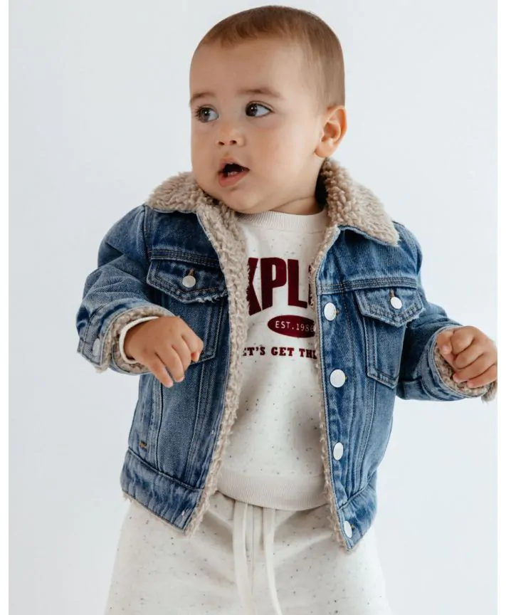 ג'קט ג'ינס עם פרווה בייבי