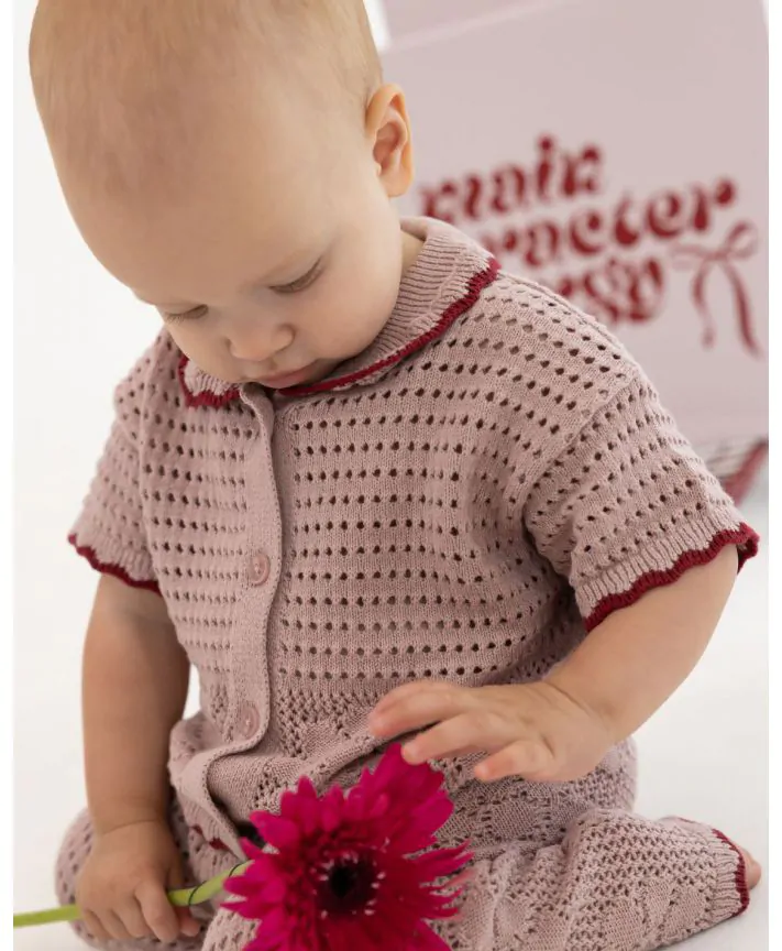 קרדיגן קרושה שרוולים קצרים בייבי