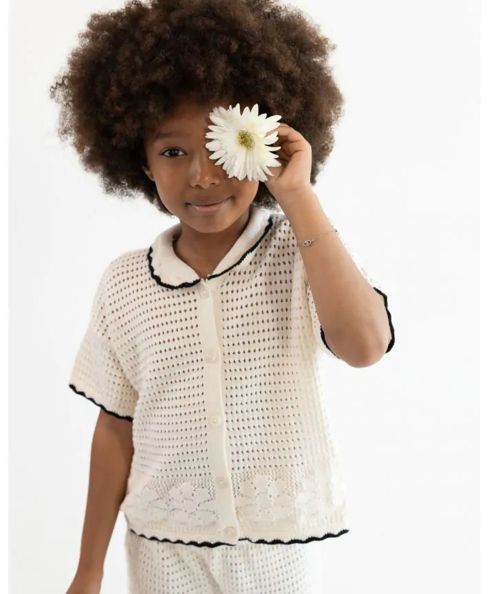 קרדיגן קרושה שרוולים קצרים