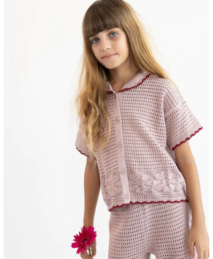 קרדיגן קרושה שרוולים קצרים