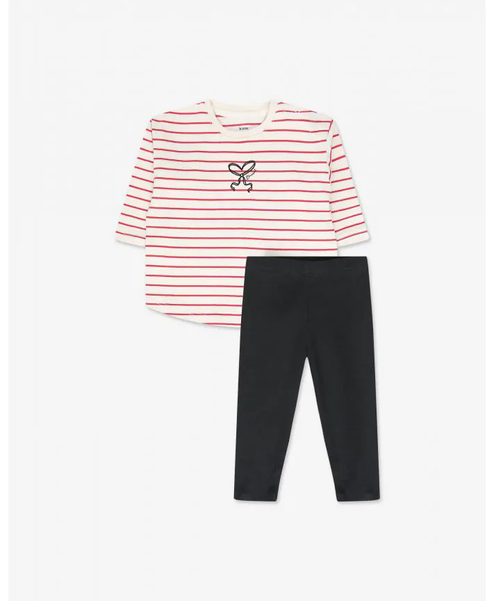 סט חולצה וטייץ מבד ריב בייבי KC