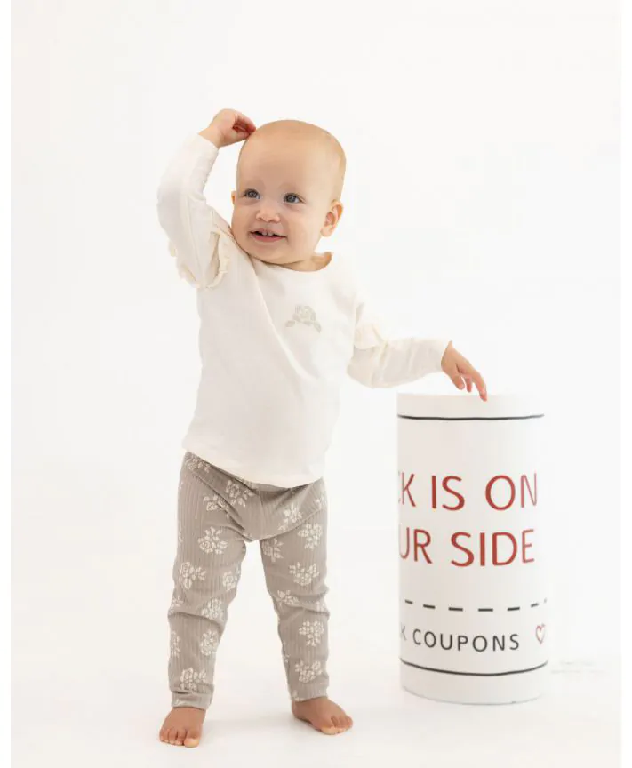 סט חולצה וטייץ מבד ריב בייבי KC