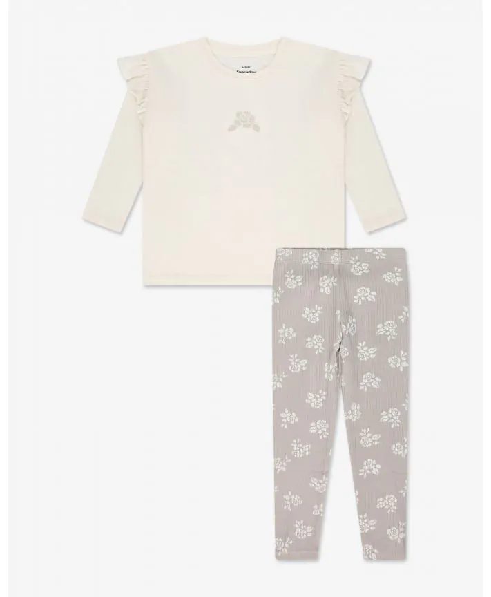 סט חולצה וטייץ מבד ריב