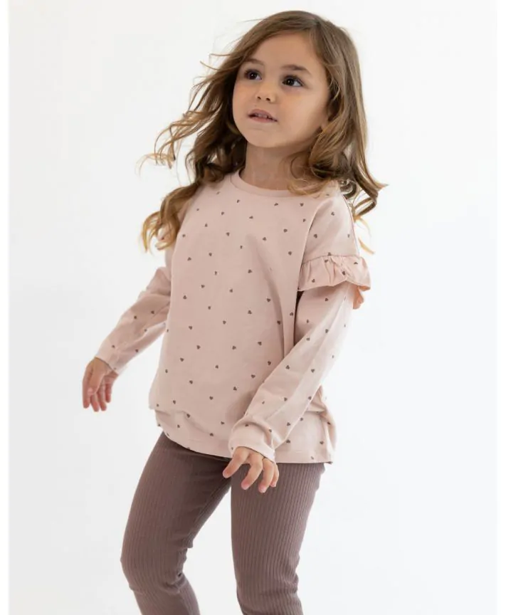 סט חולצה וטייץ מבד ריב KC