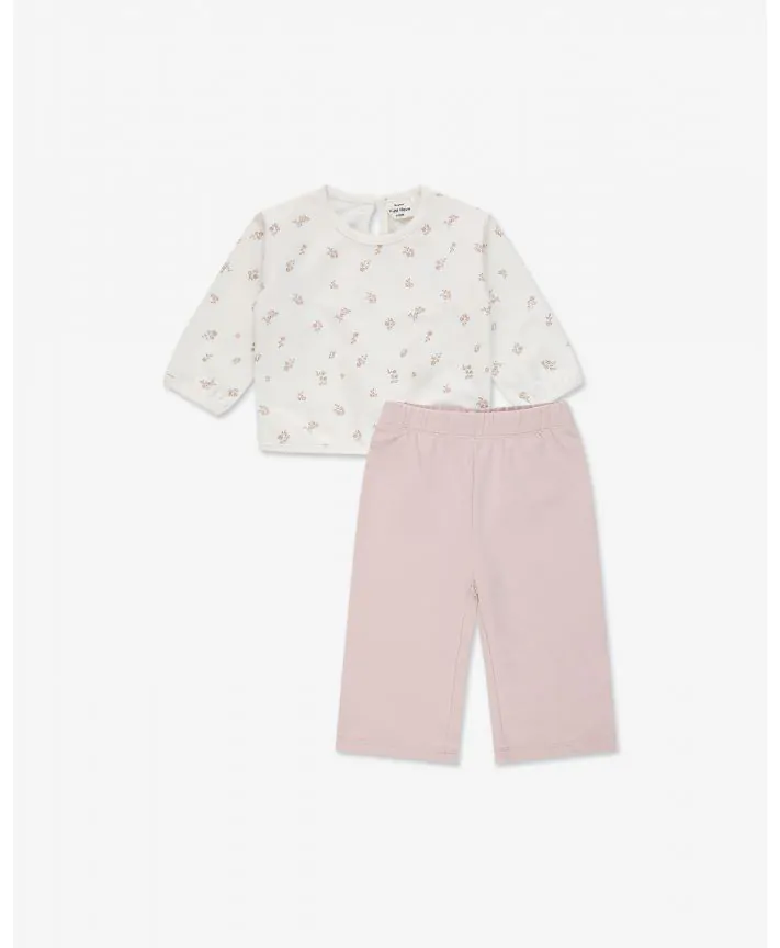 סט חולצה ומכנסיים פלנל בייבי