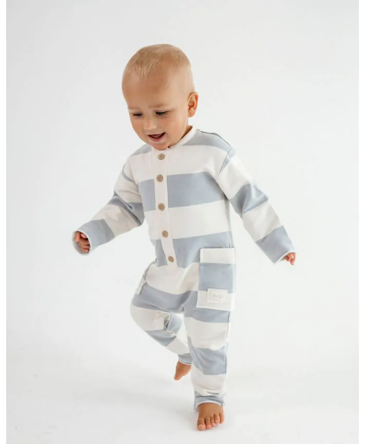 אוברול פלנל עם כיסים בייבי D