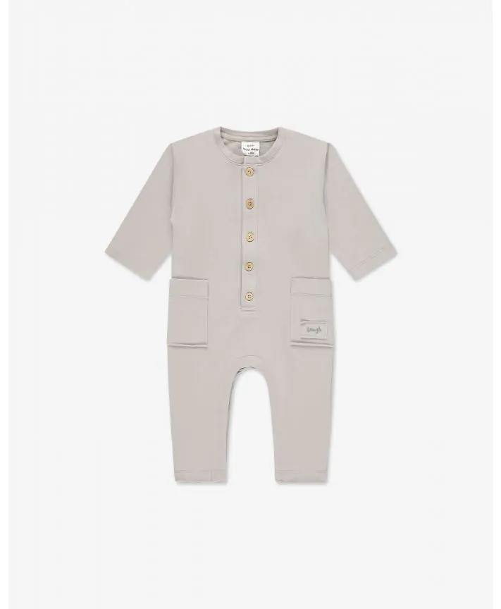 אוברול פלנל עם כיסים בייבי