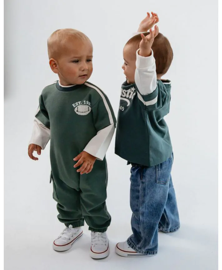 אוברול שרוול עם כיס