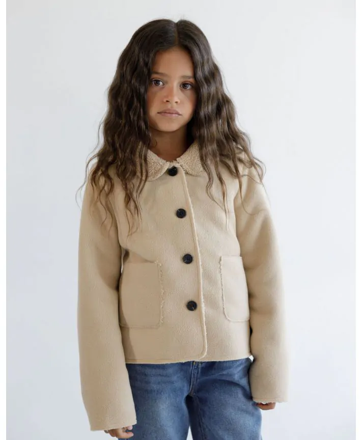 ז'קט פליז עם כיסים