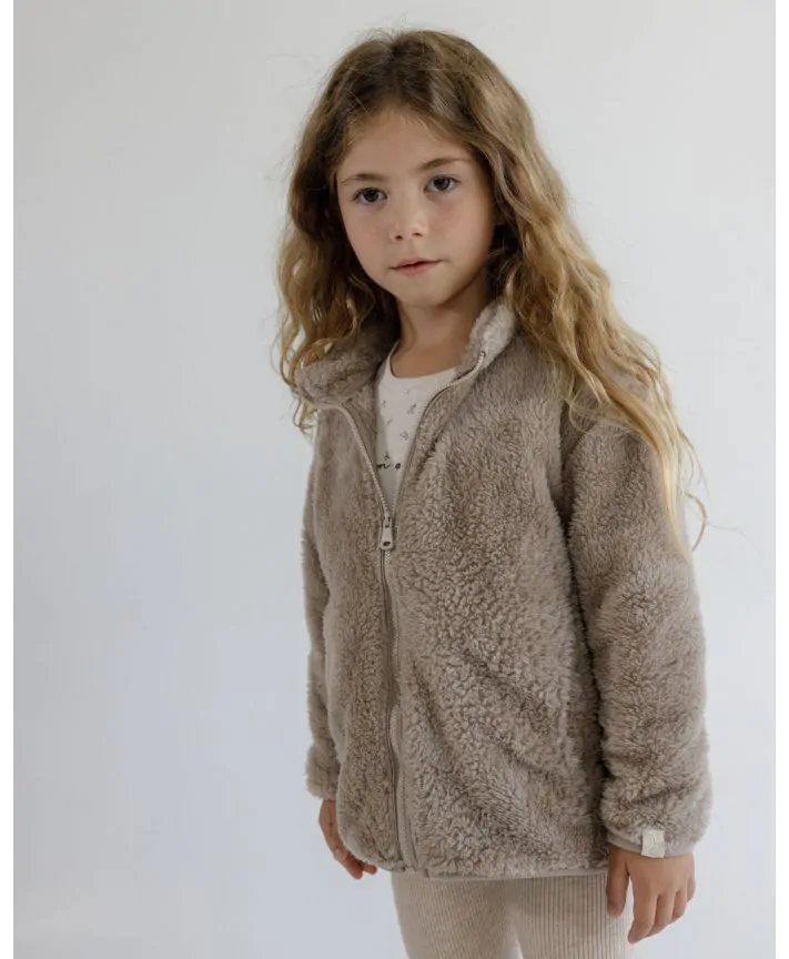 ז'קט פליז עם צווארון