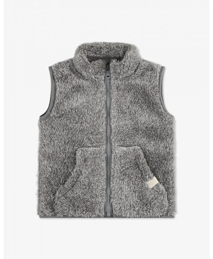 וסט פליז עם כיס קנגורו בייבי