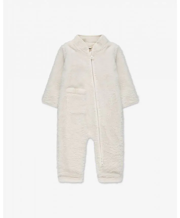 אוברול פליז עם רוכסן ורגליות