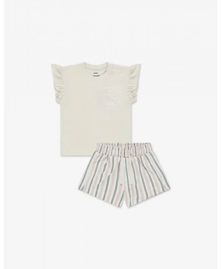 סט חולצה ומכנסיים קצרים בייבי