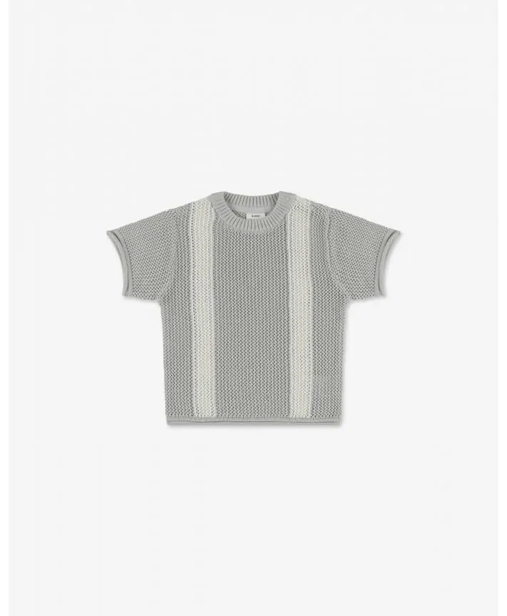 חולצת טי שירט אוברסייז קרושה עם פסים בייבי