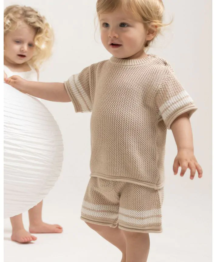 מכנסי קרושה קצרים עם פסים בייבי