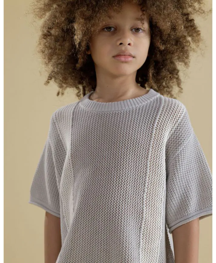 חולצת טי שירט אוברסייז קרושה עם פסים