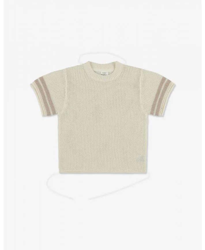 חולצת טי שירט אוברסייז קרושה עם פסים