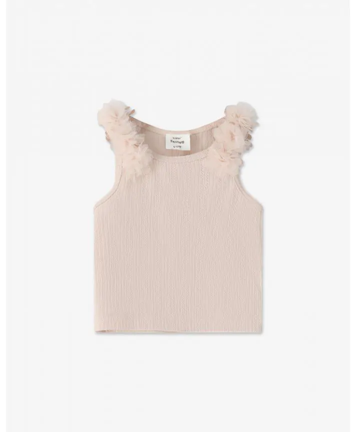 גופייה עם פרחי טול בייבי