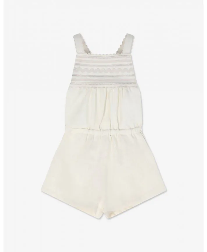 אוברול אריג קצר עם כתפיות מוצלבות