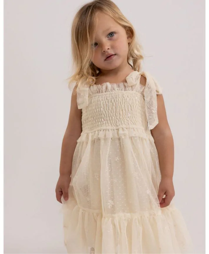 שמלת טול רקומה