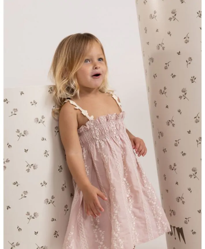 שמלת כתפיות רקומה