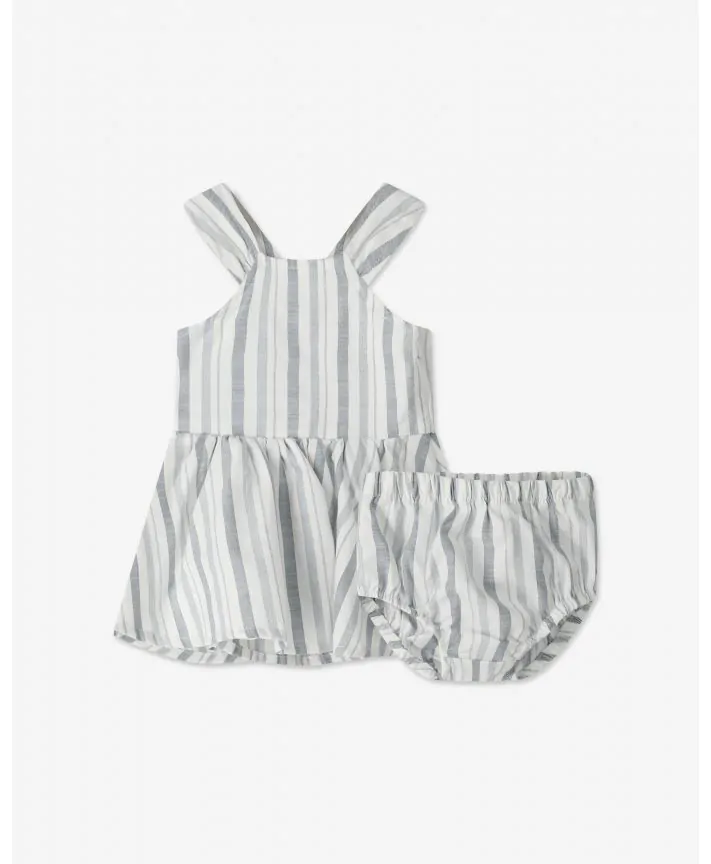 סט שמלה כתפיות מוצלבות ובלומרס