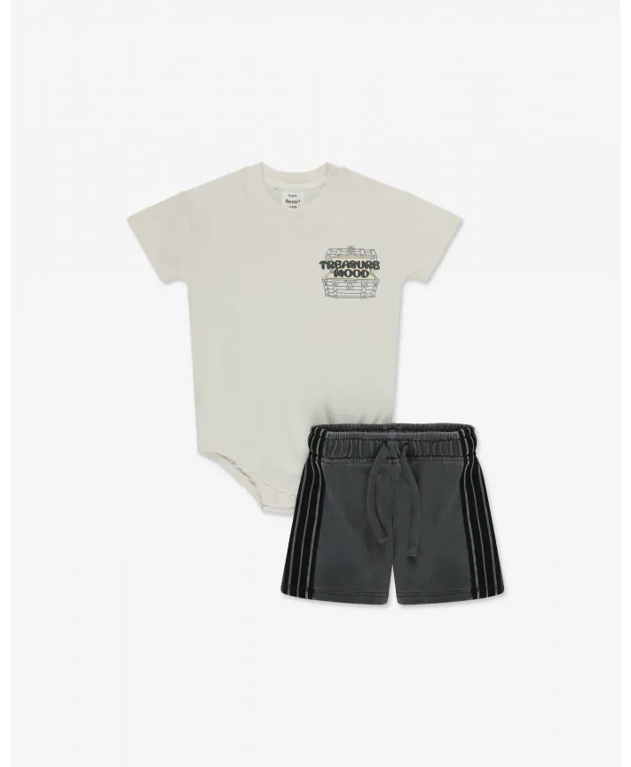 סט בגד גוף ומכנסיים בייבי