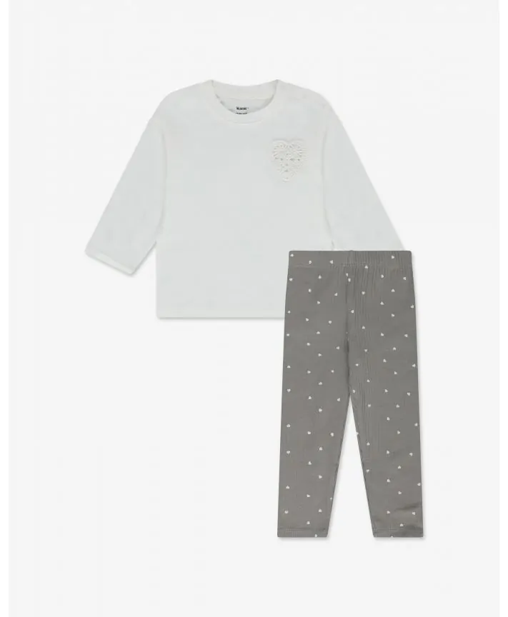 סט חולצה וטייץ מבד ריב