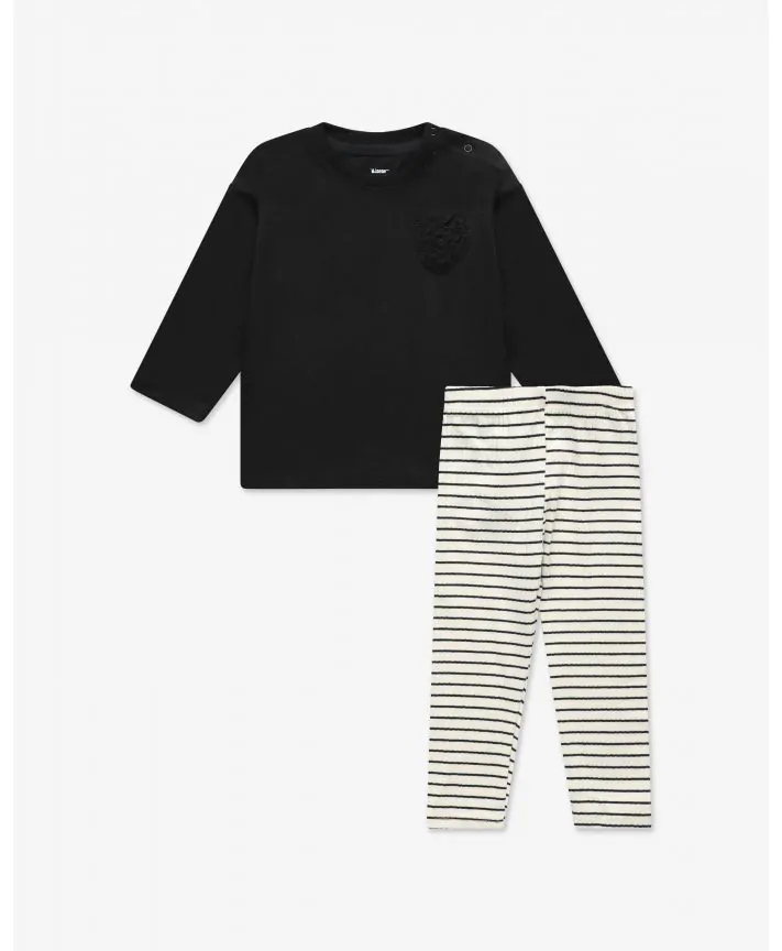 סט חולצה וטייץ מבד ריב