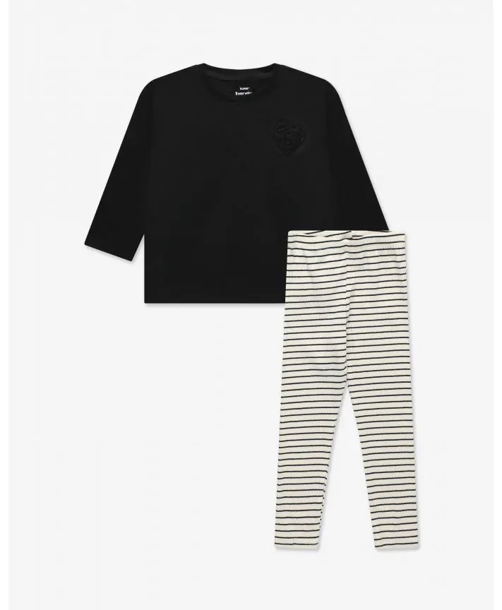 סט חולצה וטייץ מבד ריב בייבי