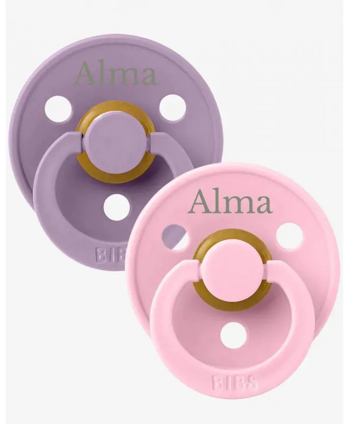 ביבס זוג מוצצים BABY PINK/LAVENDER מידה 1