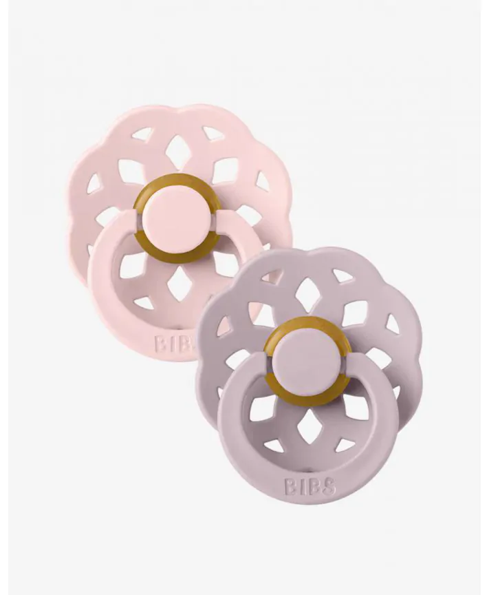 זוג מוצצי BIBS בוהם לטקס מידה 1 BLOSSOM/DUSKY LILAC