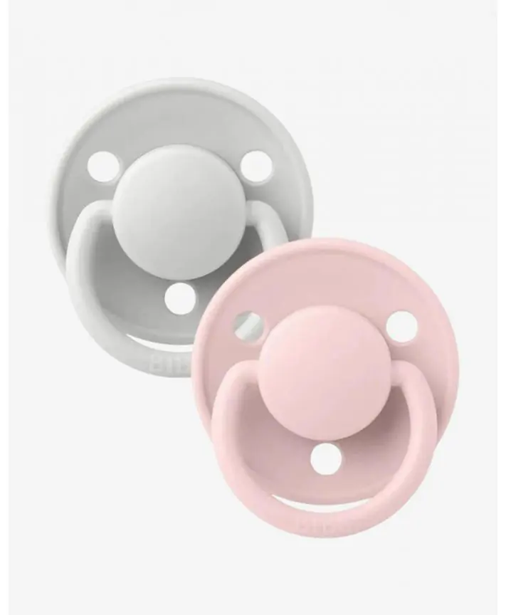 זוג מוצצי BIBS דה לוקס OS סיליקון Haze/Blossom