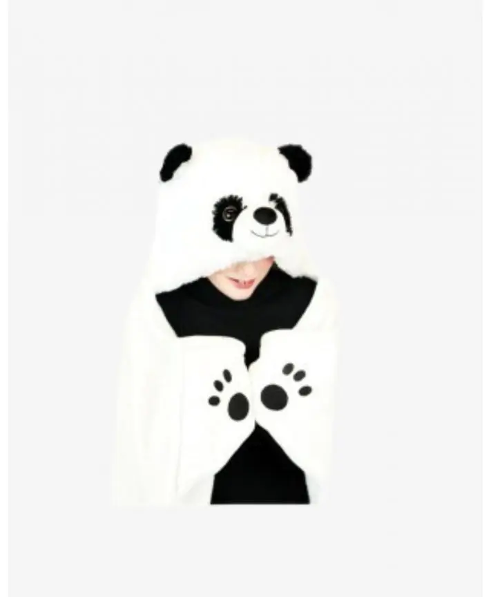 שמיכת חיבוק עם ראש בובה - פנדה Noxxiez