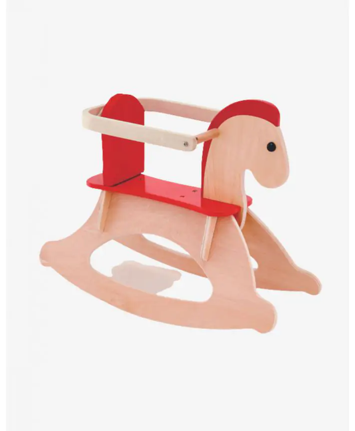 סוס נדנדה רב שלבי מעץ מלא