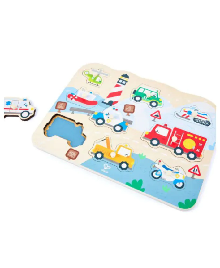 פאזל צורות- כלי תחבורה הצלה– HAPE