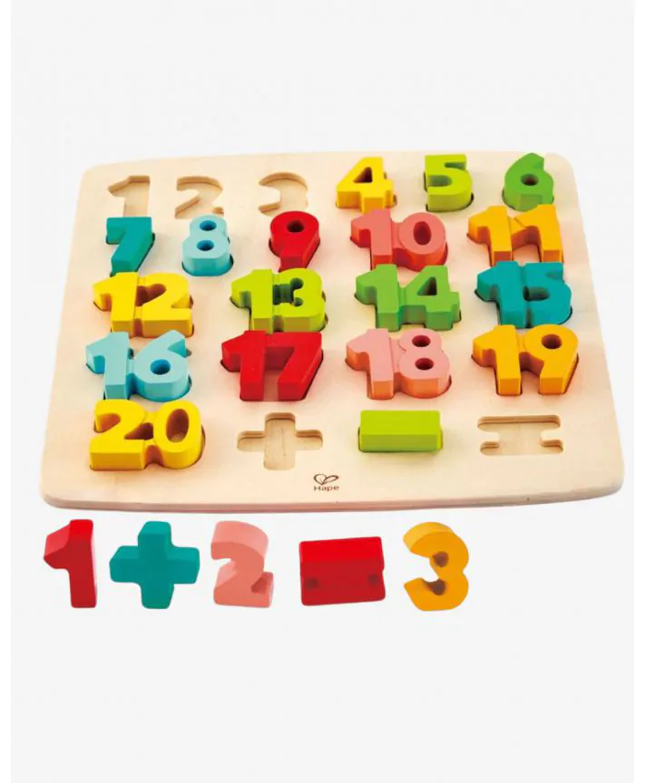 פאזל התאמת מספרים מעץ - HAPE