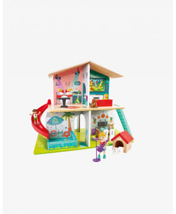 בית בובות מגלשות וצלילים HAPE