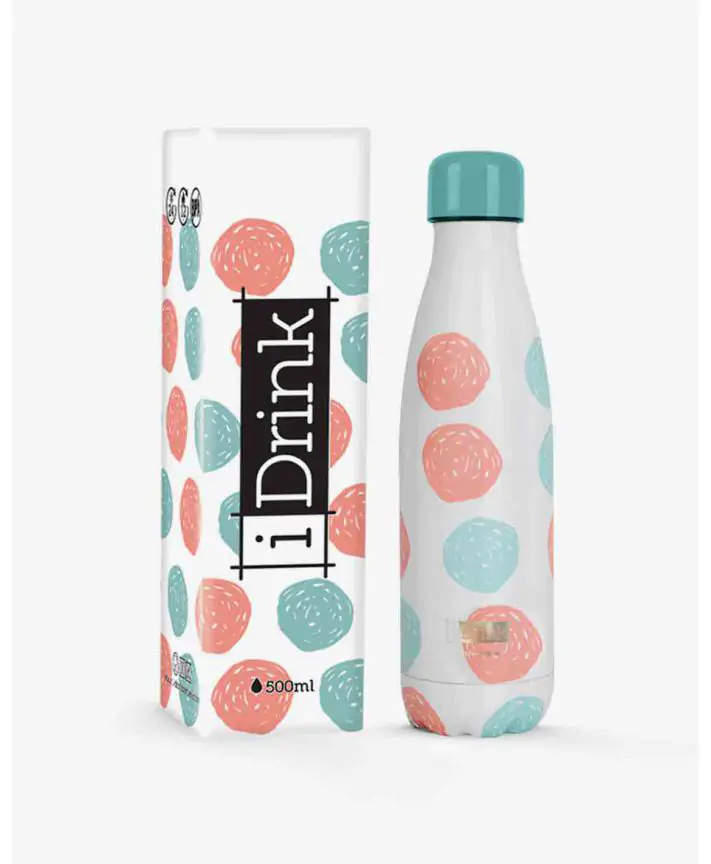 בקבוק שומר חום קור 500 מל - נקודות IDRINK