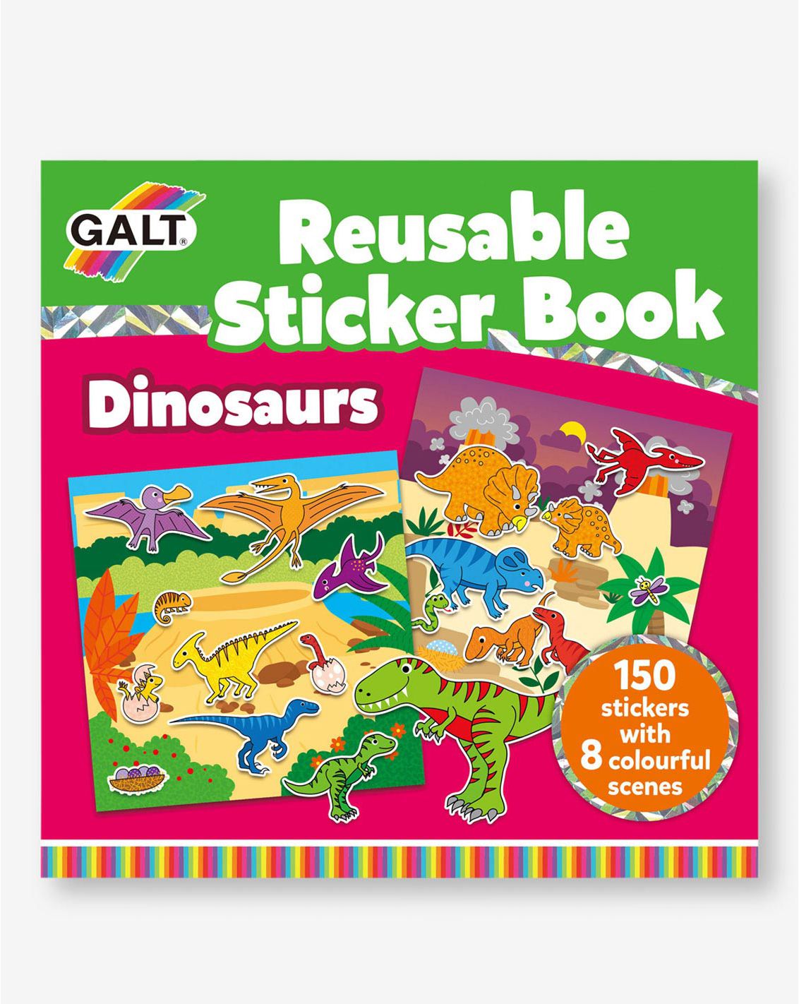 מדבקות רב פעמיות דינוזאור GALT