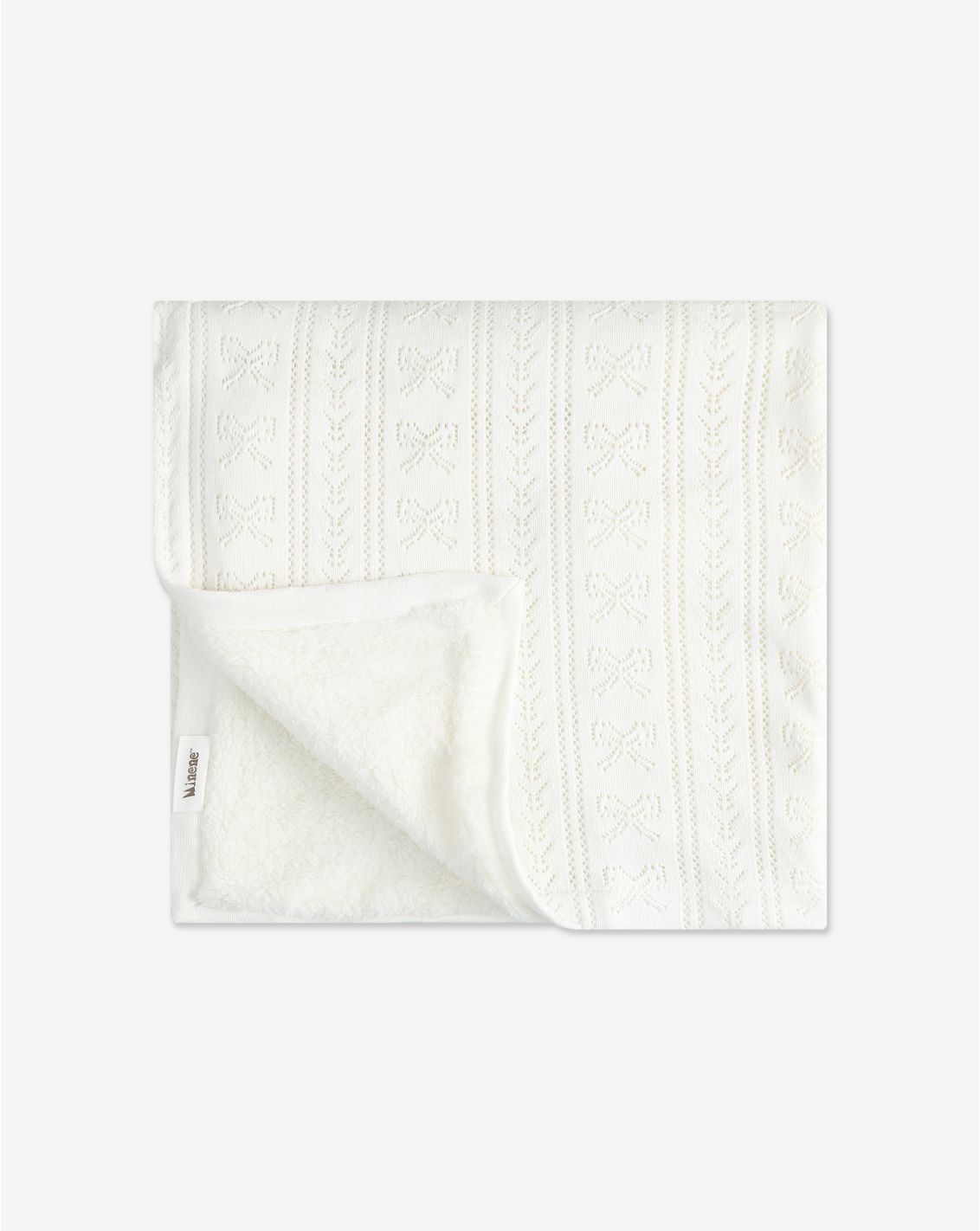 שמיכת סריג פויינטל עם פרווה 75*100