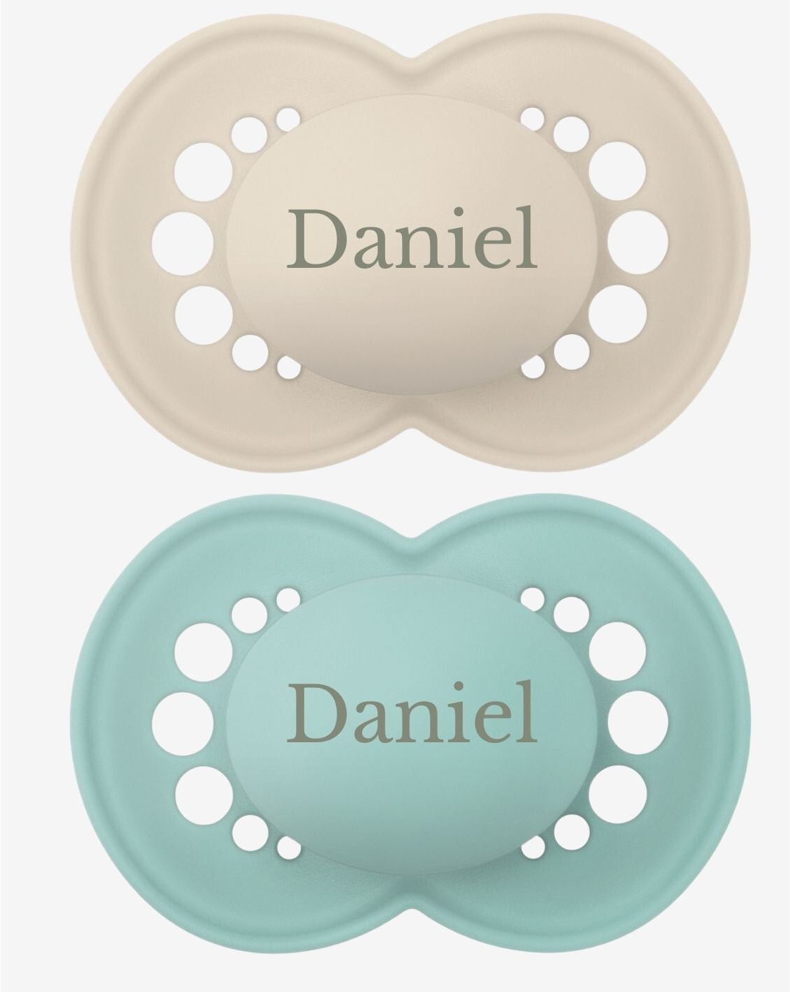 זוג מוצצי סיליקון 6+ מנטה ושמנת MAM-1