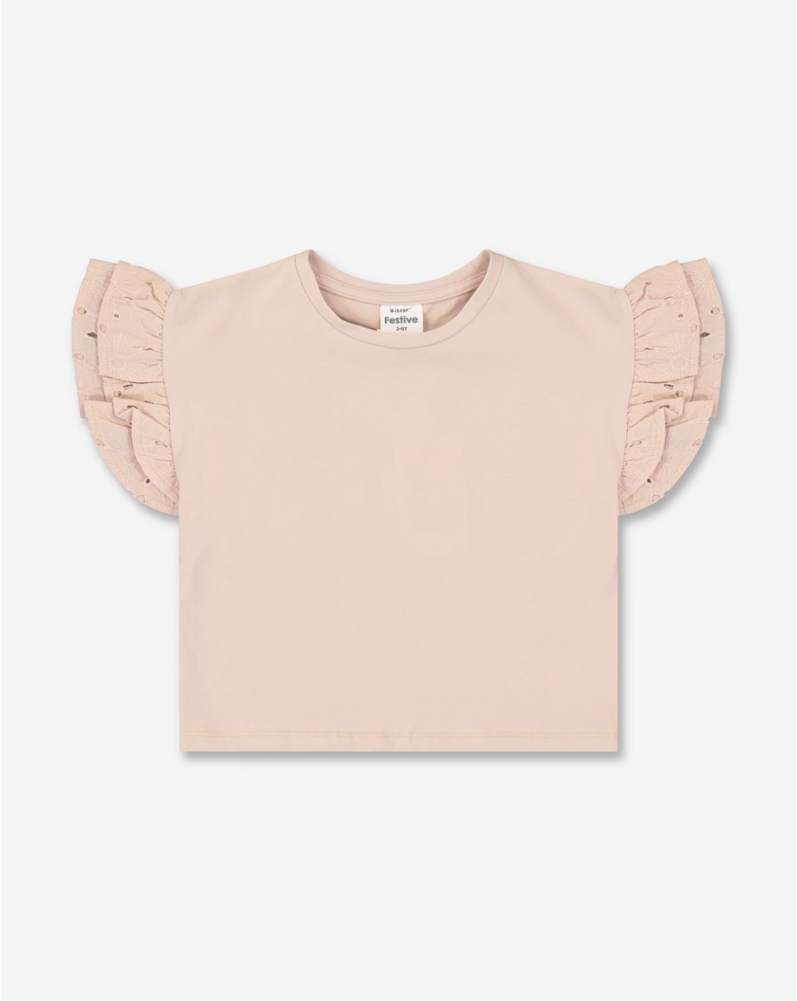 חולצה עם שרוולי תחרה רקומה HOLIDAY