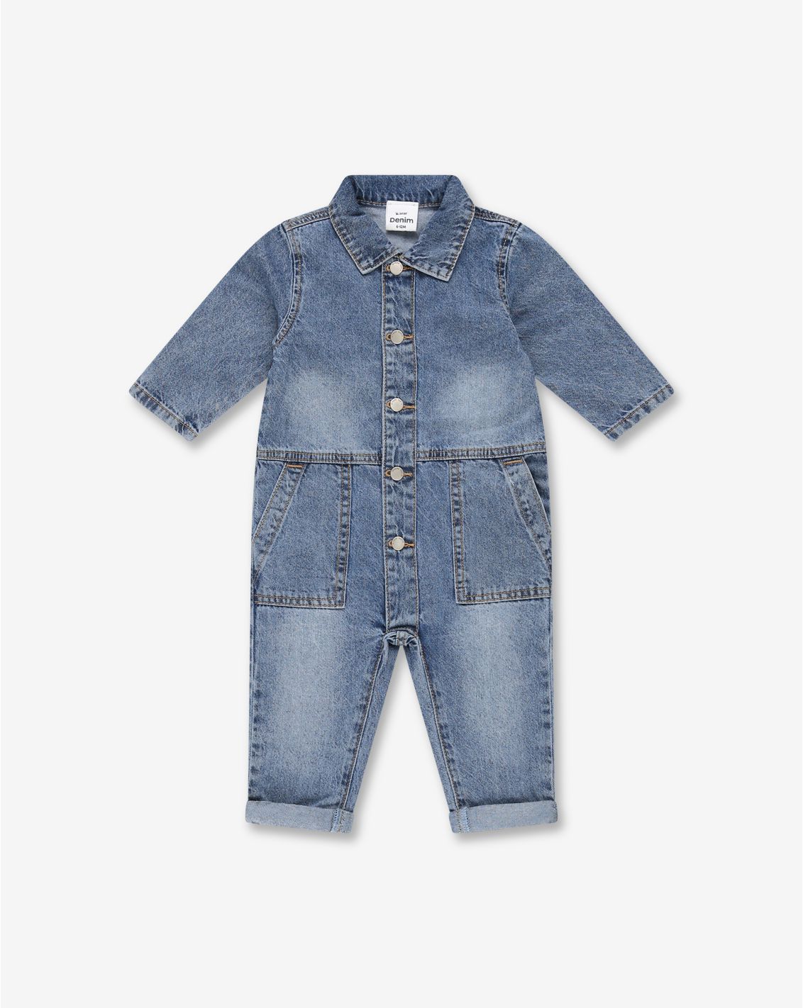 סרבל ג'ינס שרוול ארוך