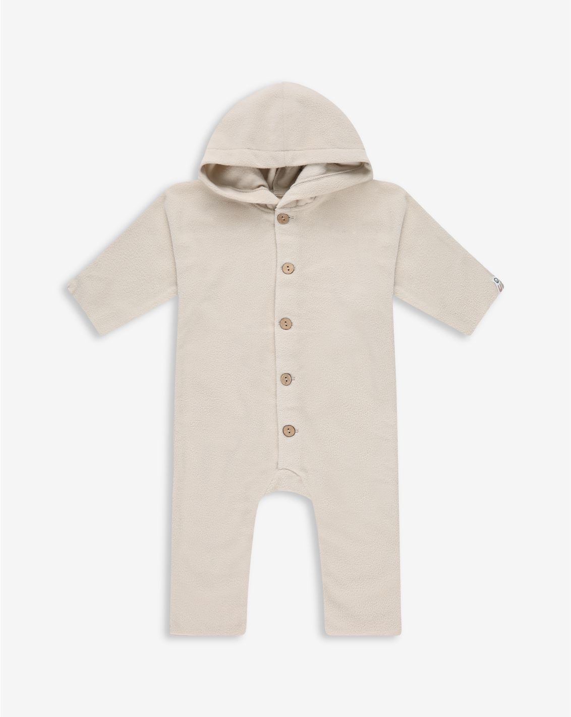 אוברול פליז עם קפוצ'ון בייבי-2