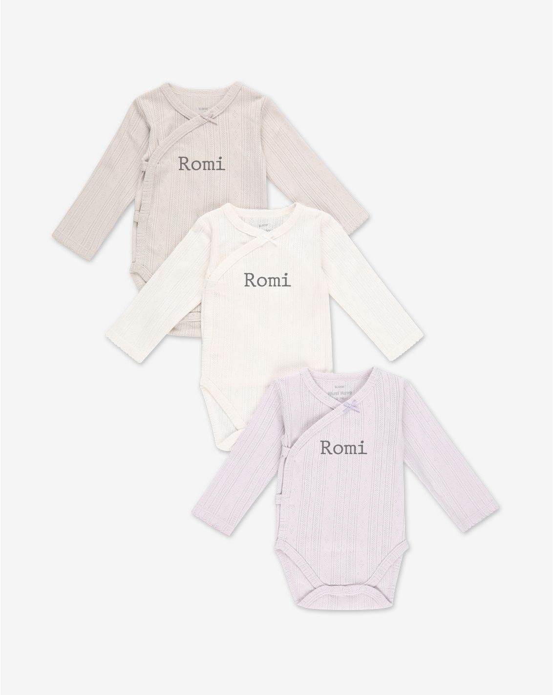 מארז שלישיית בגדי גוף פוינטל 0-3 TO THE POINT