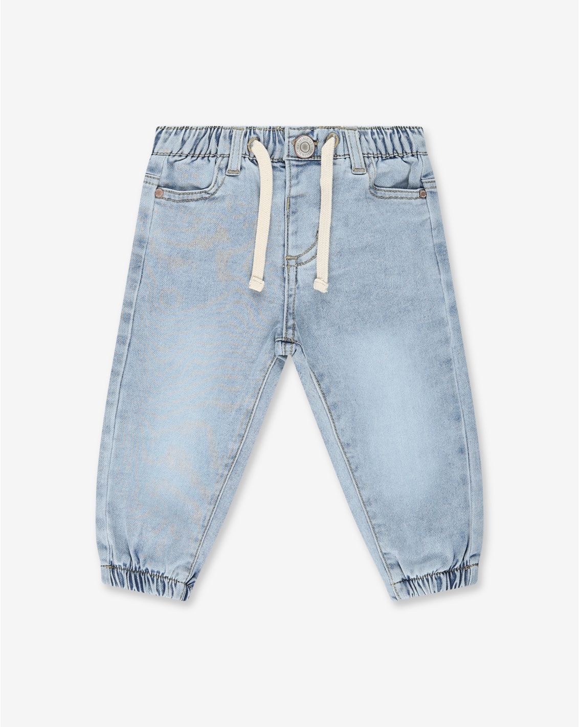 מכנסי ג'ינס עם מכפלת אלסטית בייבי Summer Denim
