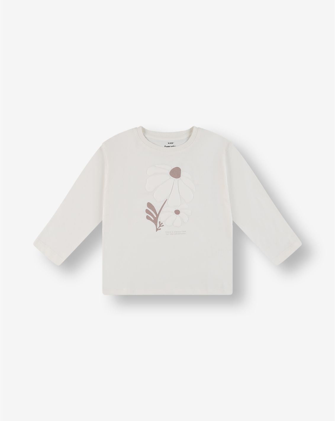 חולצת טי שרוולים ארוכים וצווארון עגול