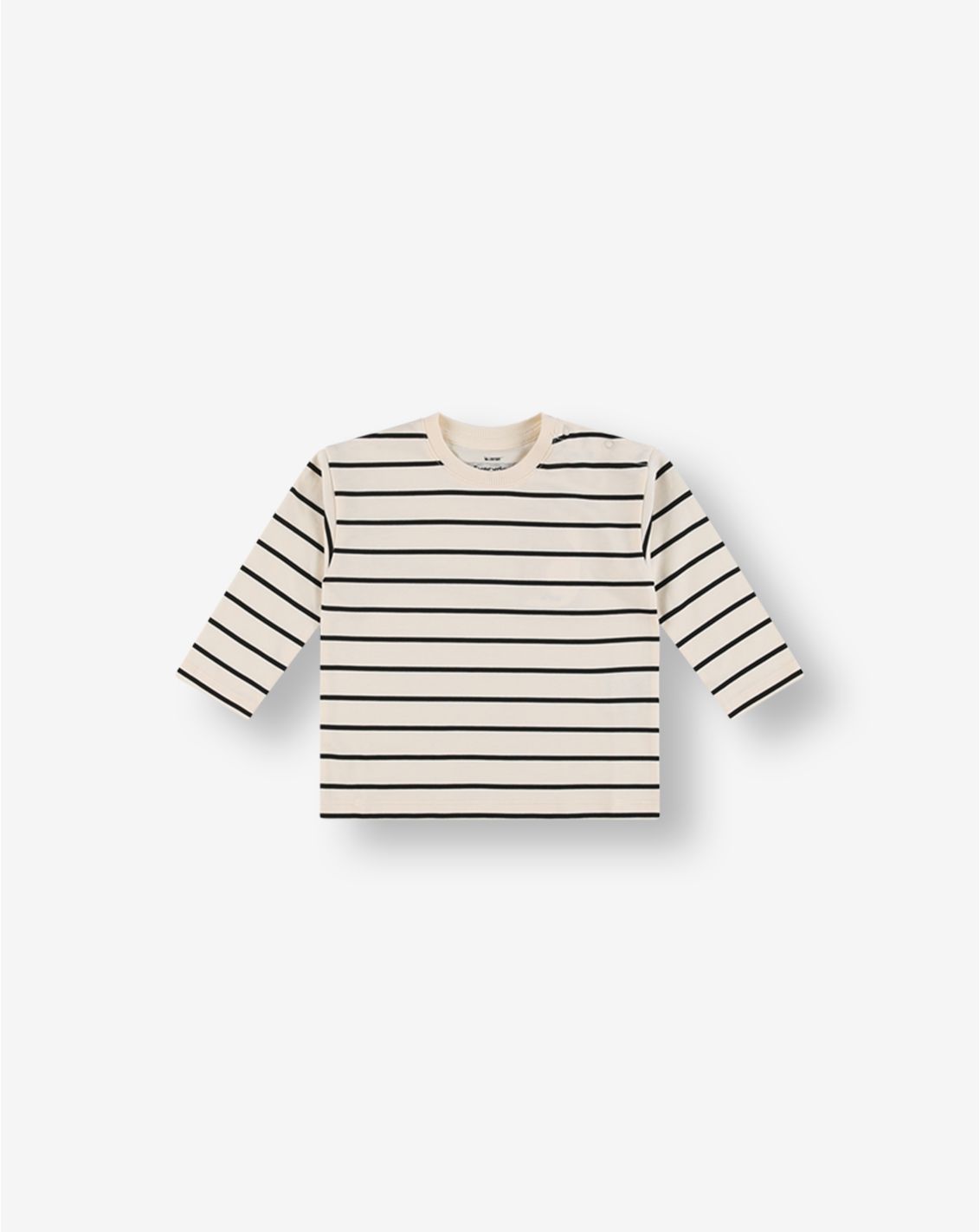 טי שירט עם שרוולים ארוכים וצווארון עגול-2